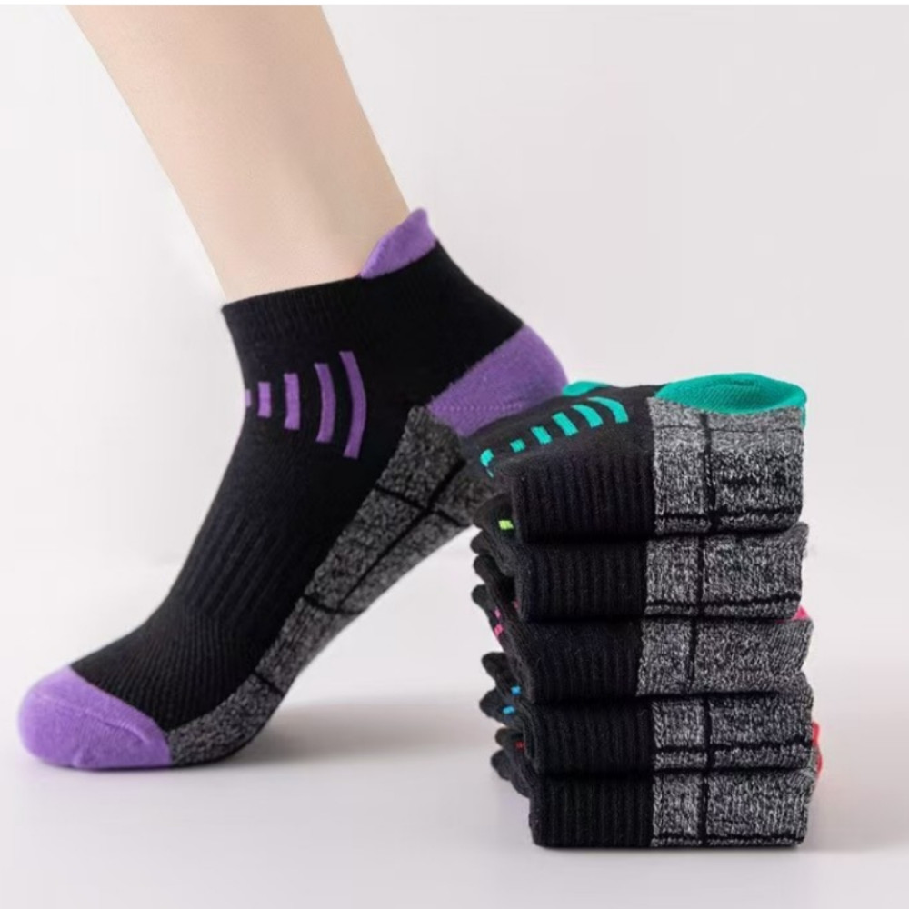 6Pairs Low Cut Cotton Ankle Mesh Solid Classic Athletic Sport Casual Women Socks