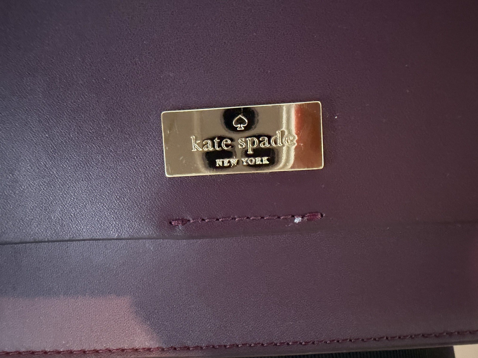 Kate Spade New York Purple Flap Shoulder Bag Chain Strap Lined Inner Pockets