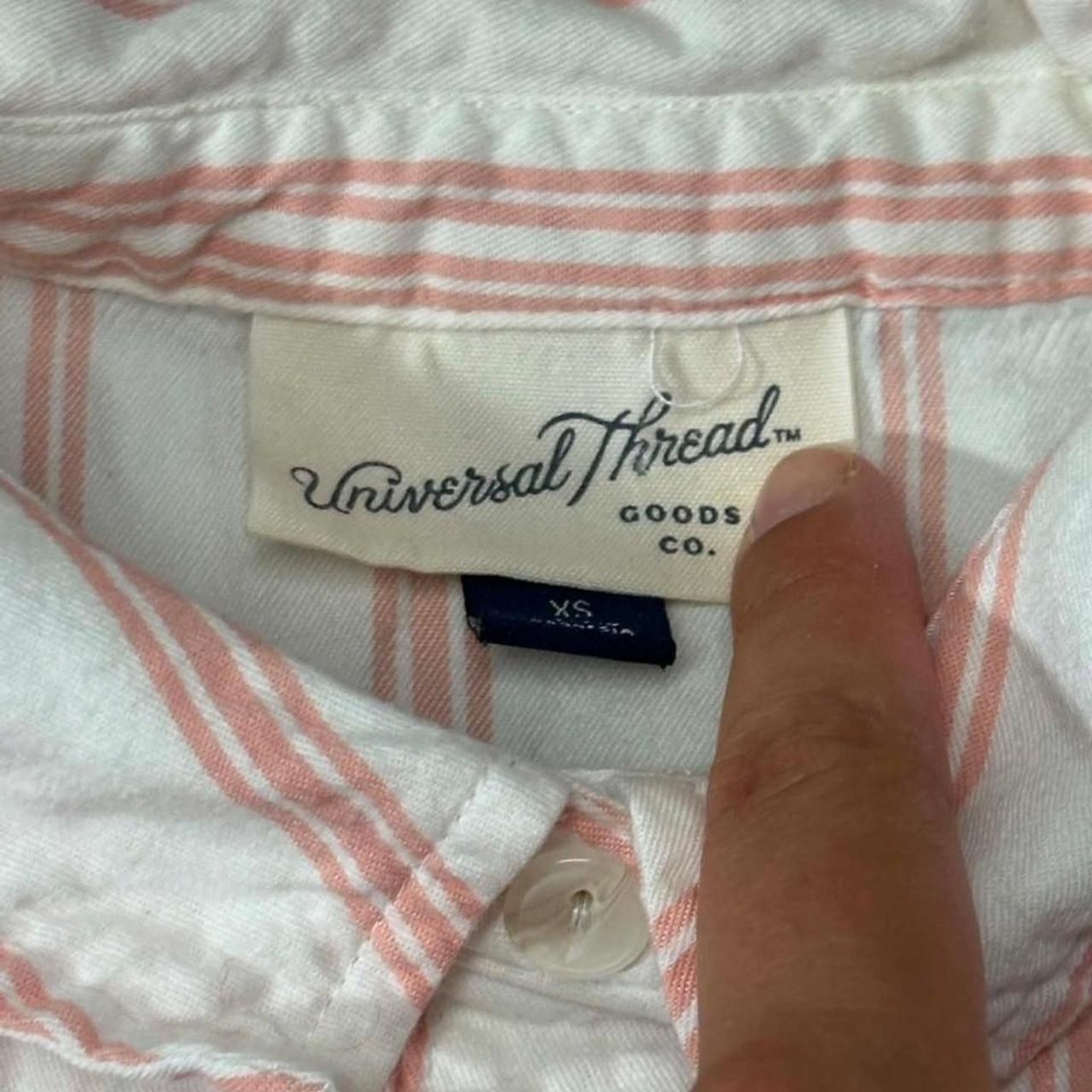 Universal Thread Babydoll Coquette Pinstripe Button Up Top