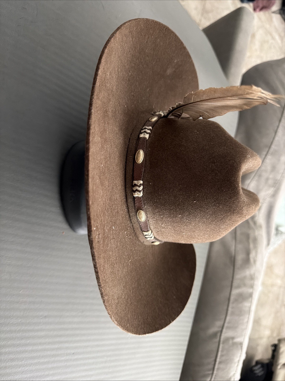 Vintage Chocolate Brown 3X Beaver Master Hatters of Texas SZ 7 Made In USA