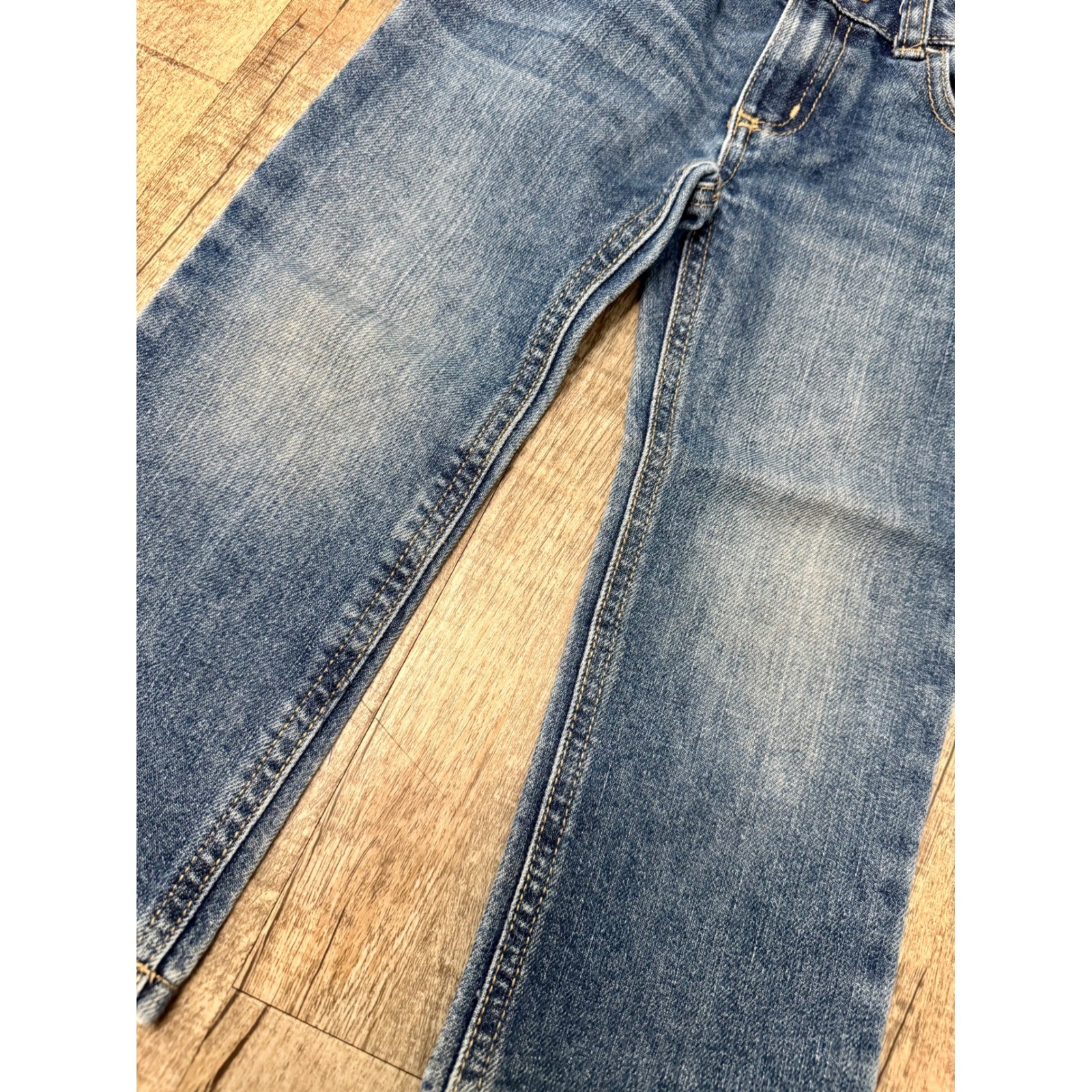 Gymboree Boys Straight Leg Jeans Medium Wash Adjustable Waist RN70530 Size 4T