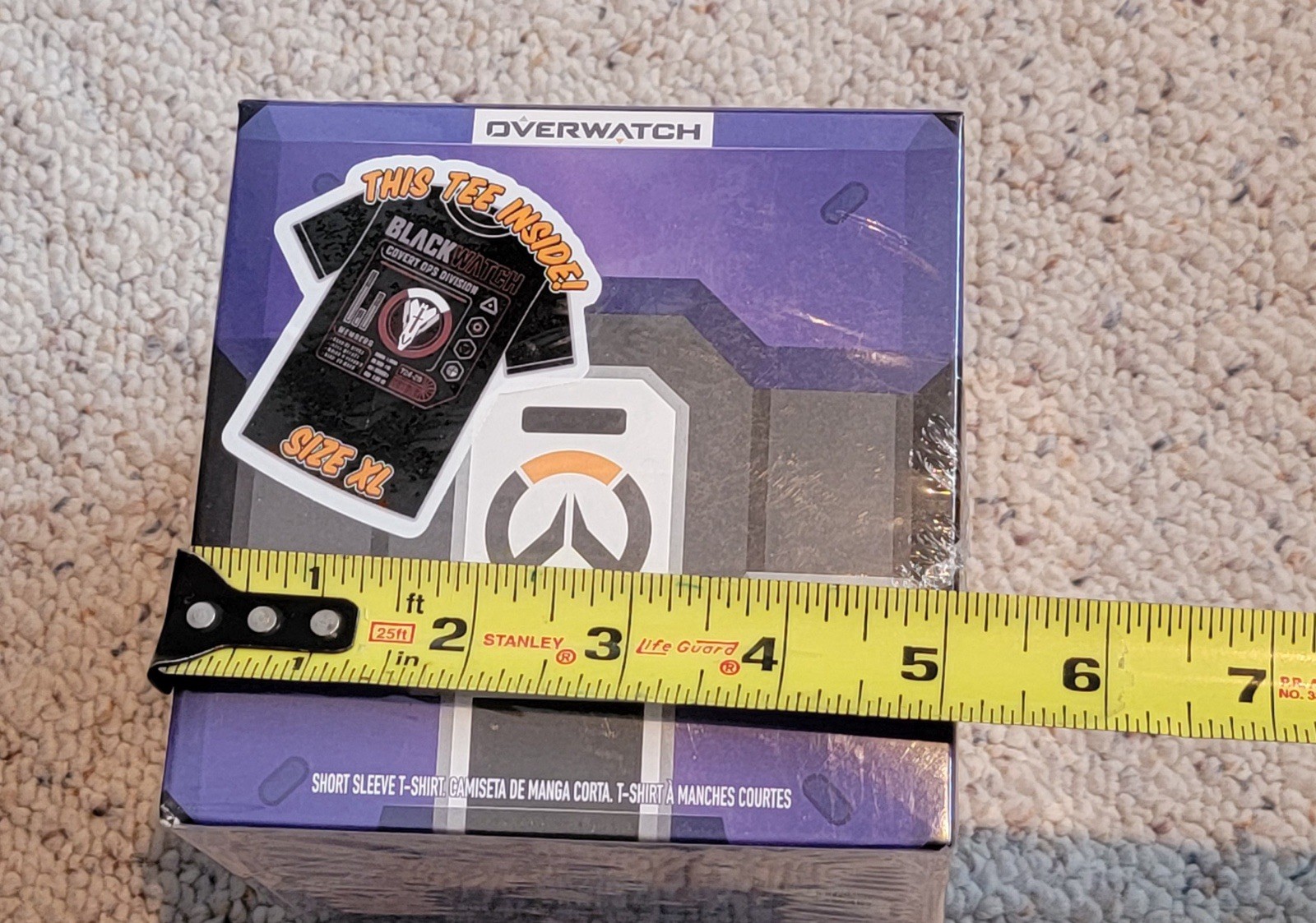 Funko Pop Overwatch Blk Tee shirt in Box Sz X-Large BlackWatch in Cube Box NIB