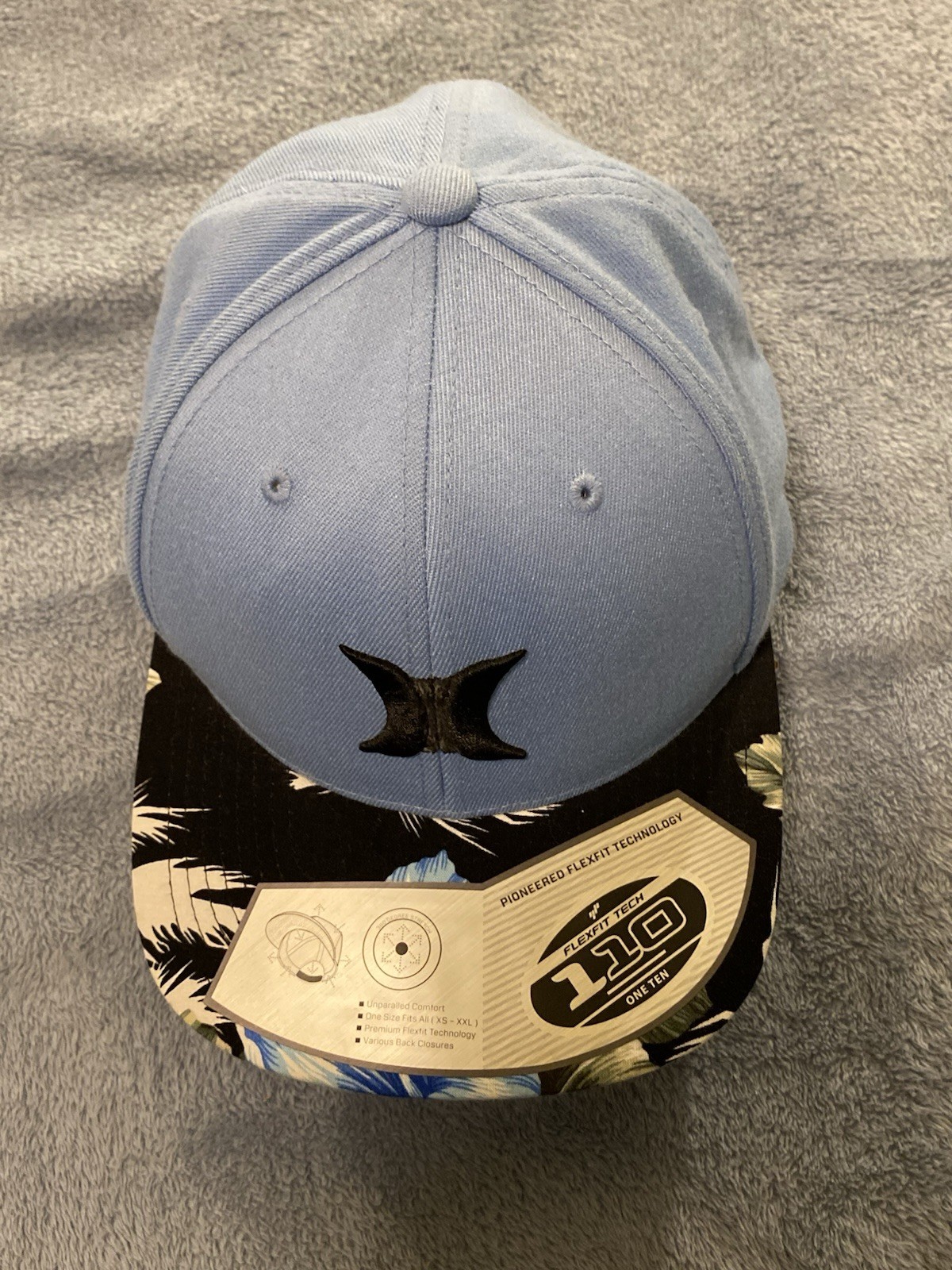 110 One Ten Flex Fit Cap Blue Tropical NWT