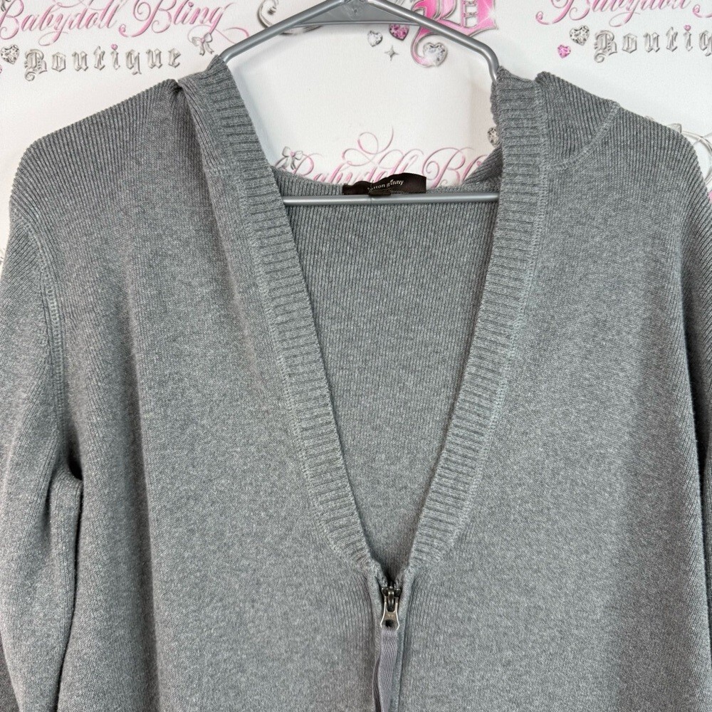 Cotton Ginny sweater zip up long style knit pockets Cozy Gray Women’s Cardigan