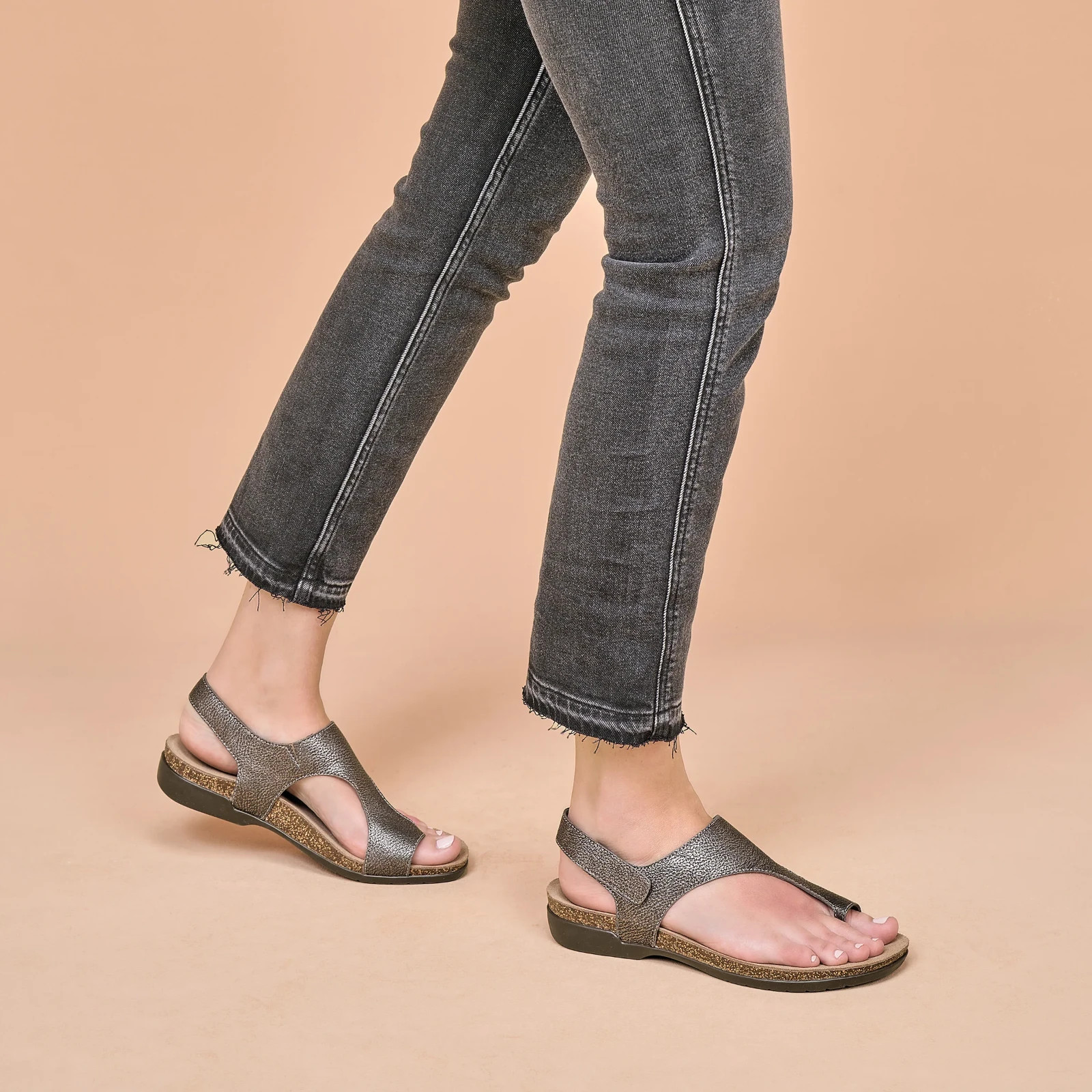Dansko Women’s Reece Pewter Metallic Sandal (Select Size)