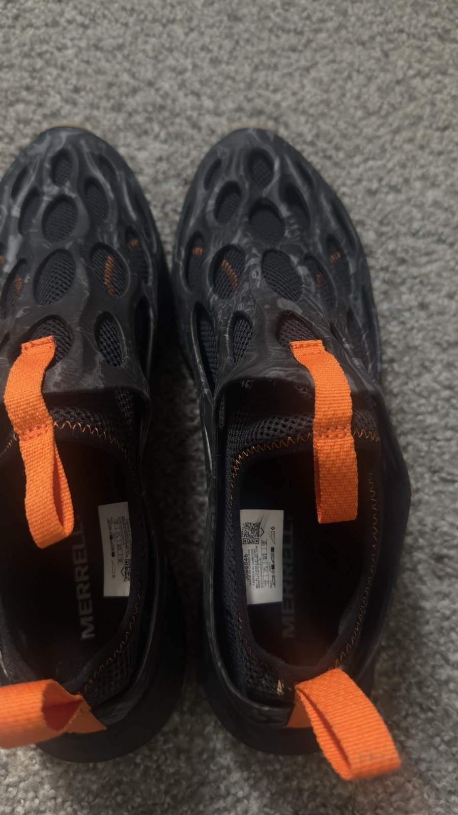 Merrell Slip-On Men’s Athletic Sneakers Black Orange Low Top Solid