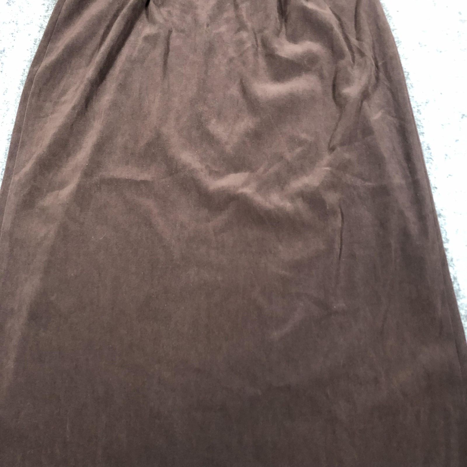 Talbots Skirt Womens 10 Brown Wrap Maxi Buckle Strap Stretch Workwear Career