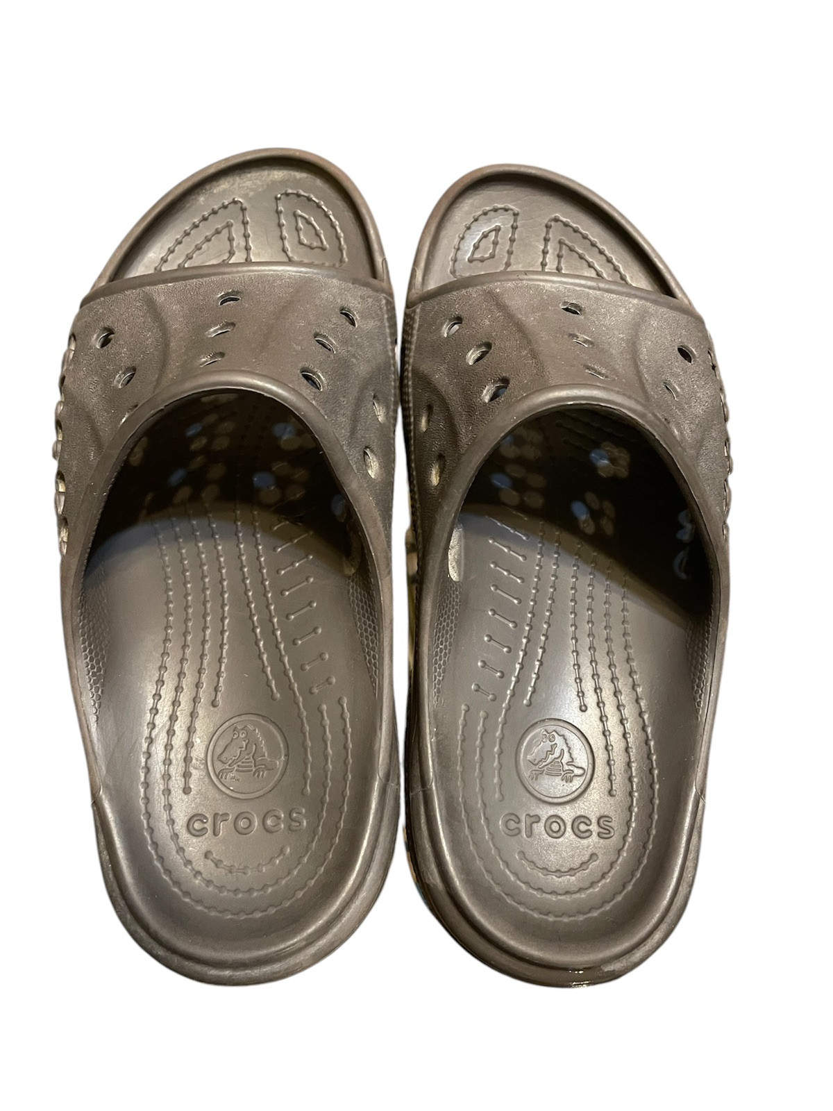 Crocs Baya Slide Sandals Mens 8 Womens 10 Brown Unisex-Adult