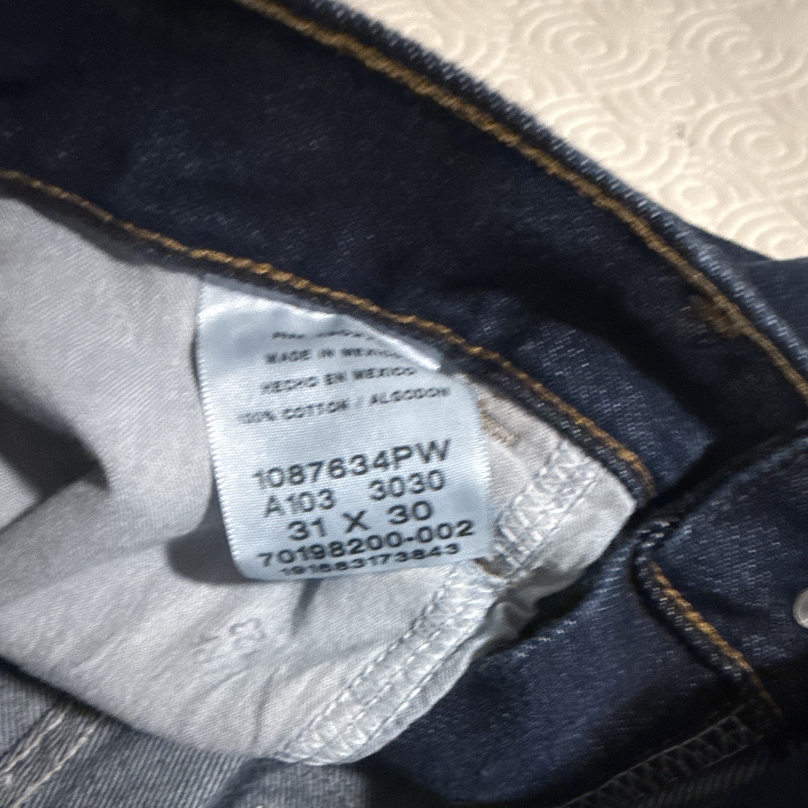 Rustler Classic Men’s Dark Wash Blue Denim Jeans Straight Regular Fit Zip