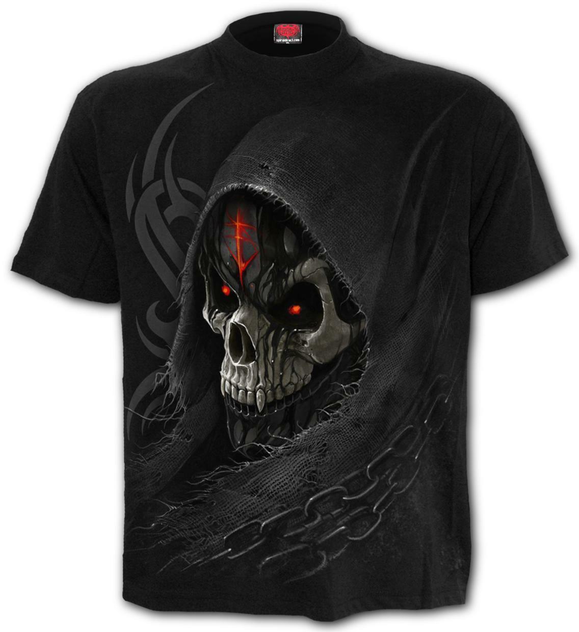 SPIRAL DIRECT DARK DEATH T Shirt, DeathMetalSkullSoulsDarkDrippingTees