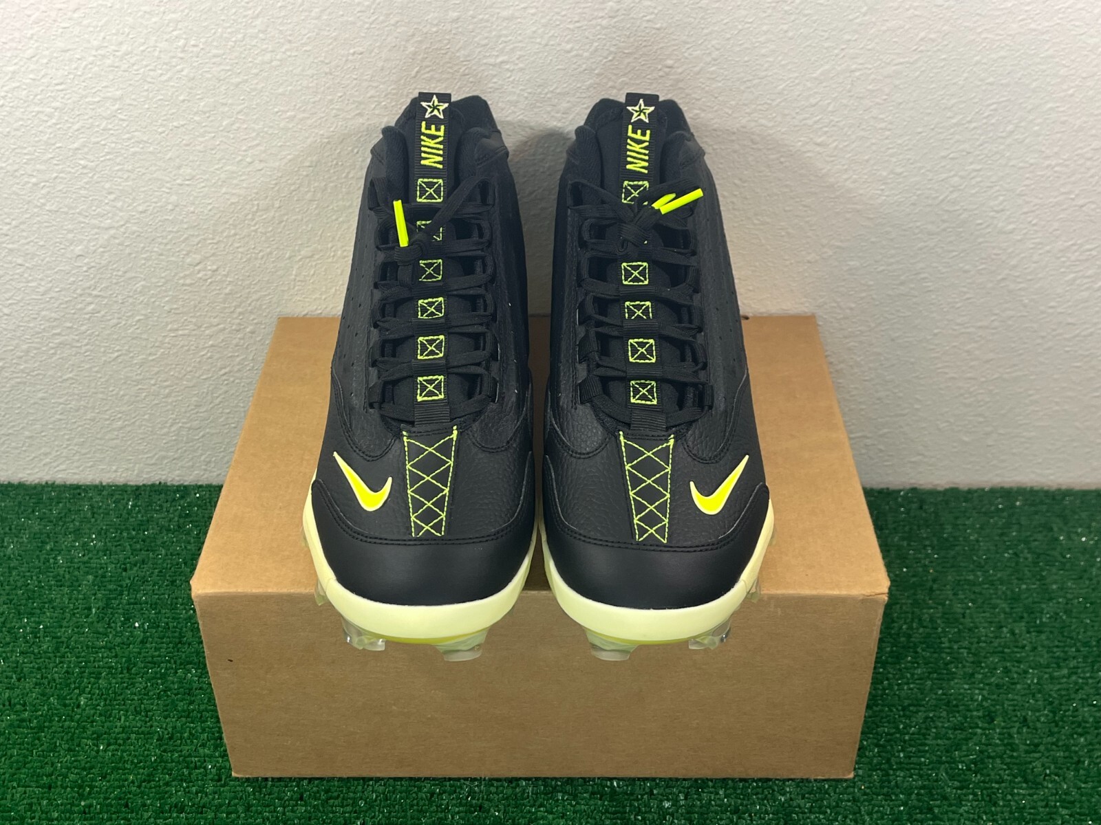 Sz 9 Men – Nike Air Griffey 2 MCS Black Volt Baseball Cleats Plastic NEW HF1579