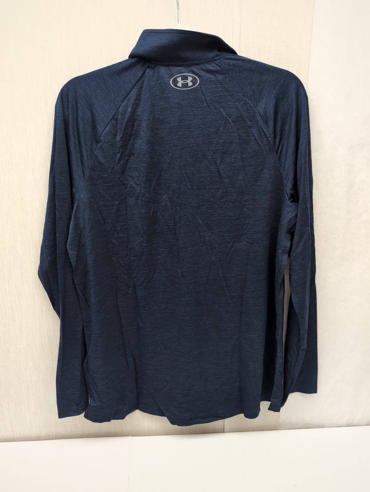 Men Under Armour Tech 2.0 1/2 Zip Sz L Navy Blue Long Sleeve Training Top BR0