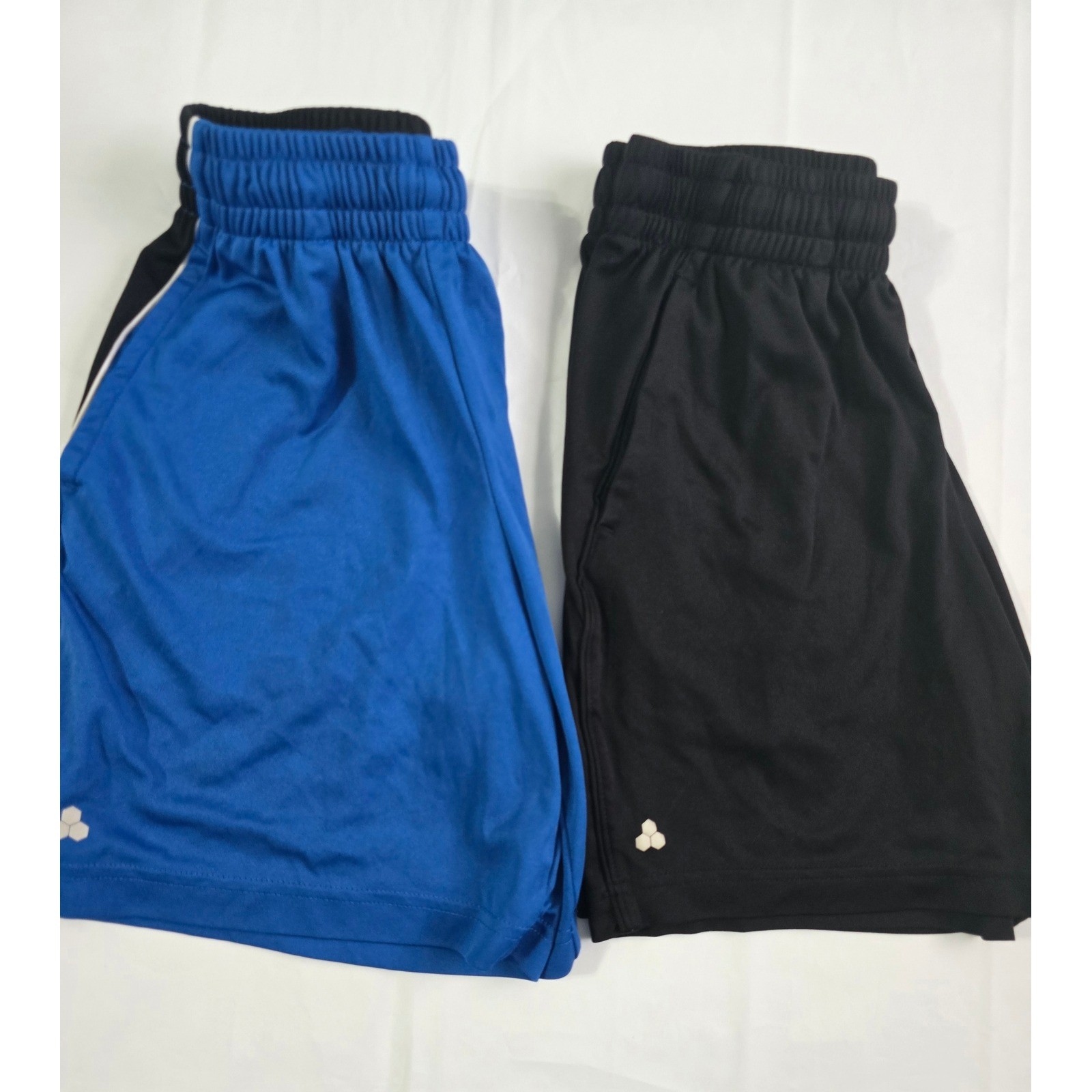 Tek Gear Boys Dry Tek Athletic Shorts Bundle Blue Black Size M 10/12 2 Pack