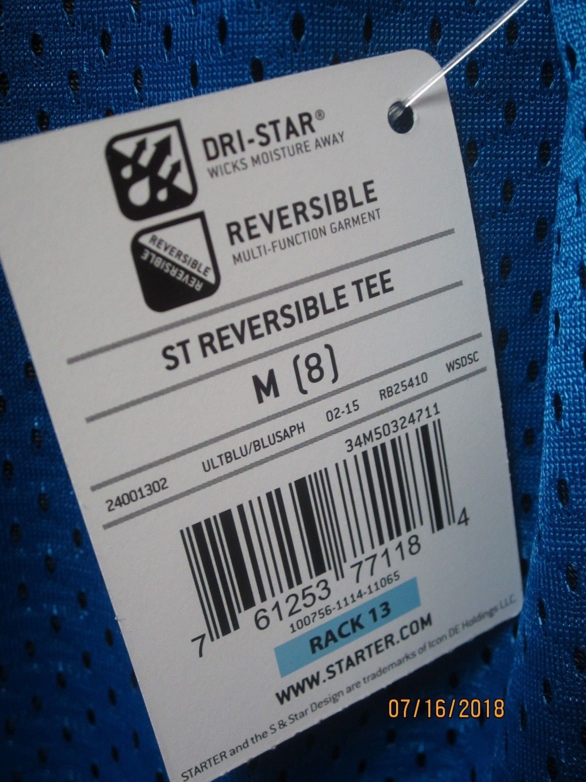 Starter SET/2 Black/Gray & Blue/Navy Reversible V-Neck Muscle Tee Size M (8)