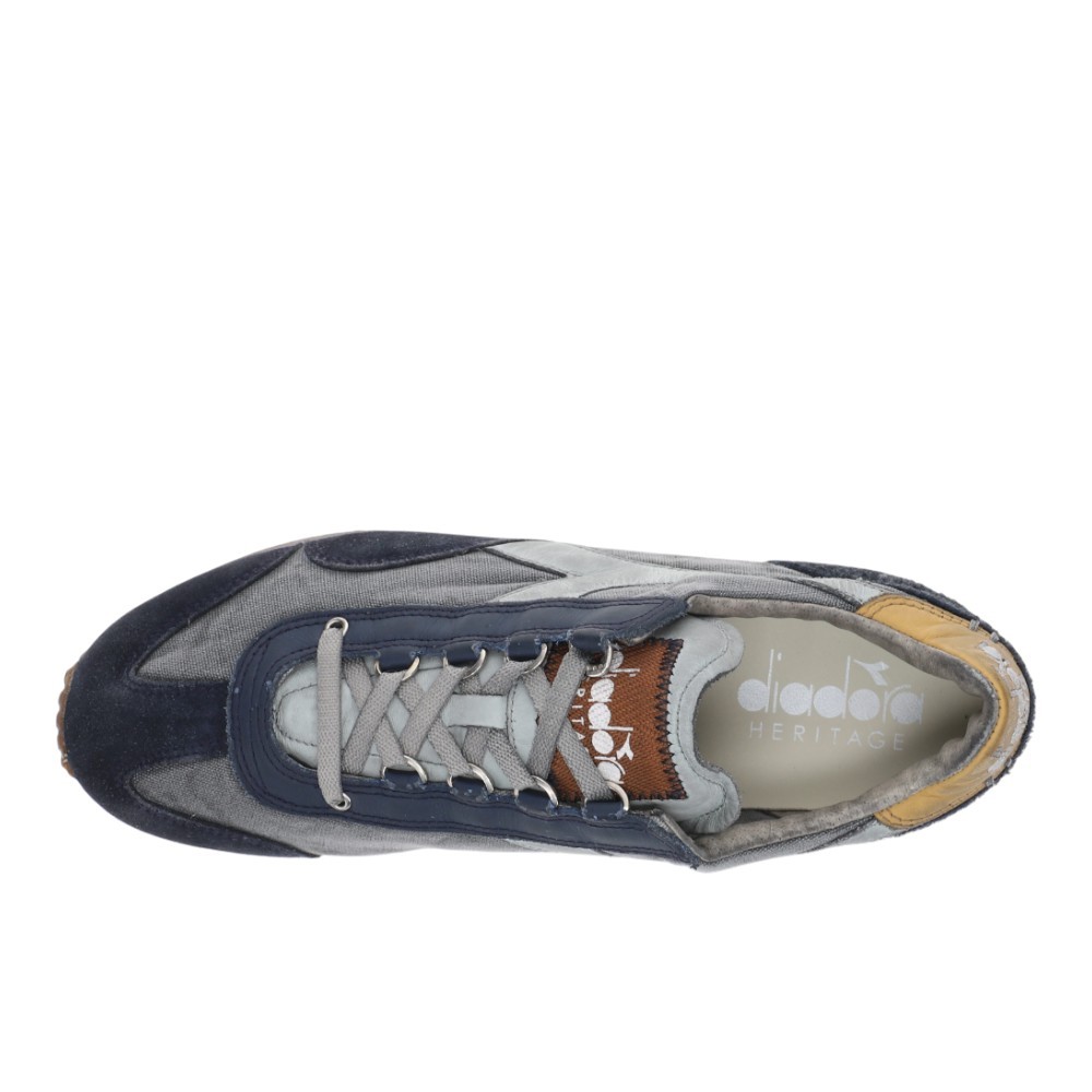 diadora Equipe H Dirty Stone Wash Evo Lace Up Mens Grey Sneakers Casual Shoes 1
