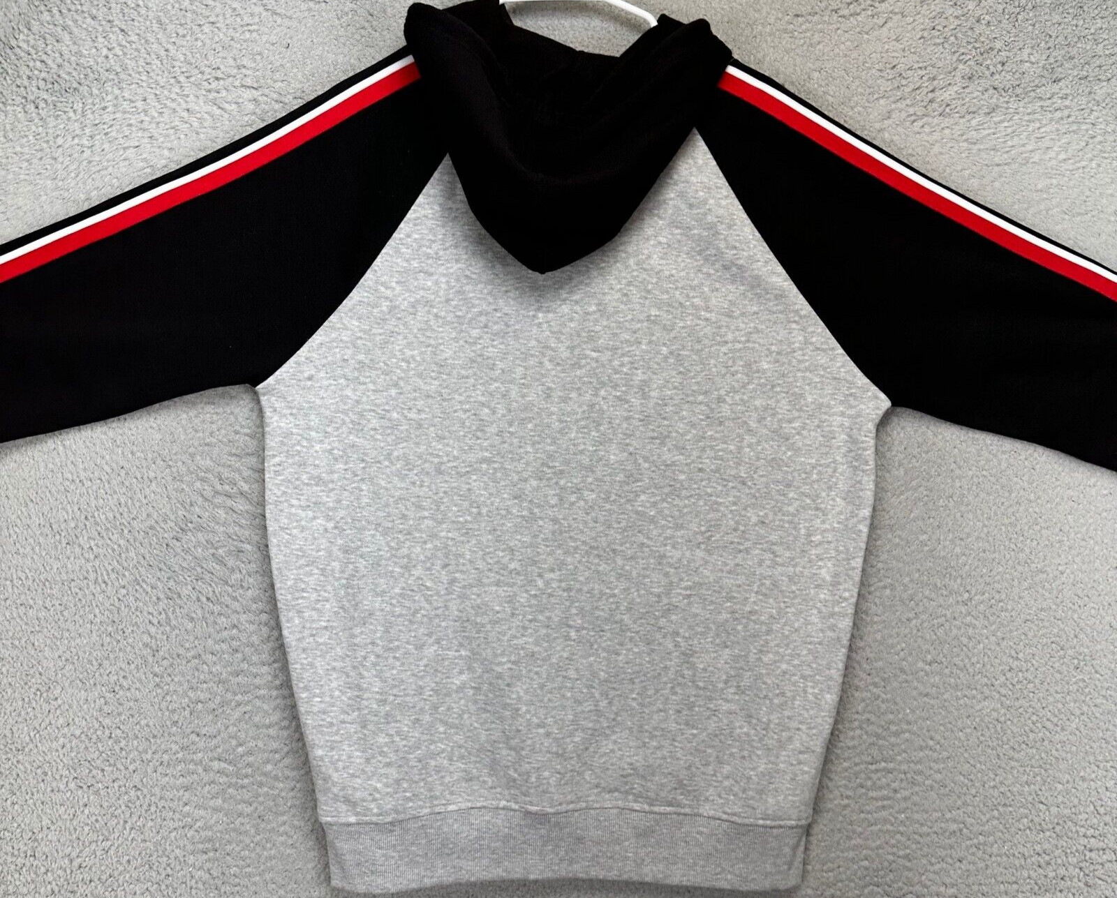 Houston Rockets Sweater Mens Medium Grey Black Colorblock Hoodie Sweatshirt NBA