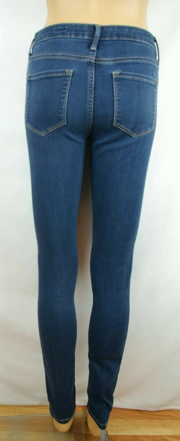 Bridge by Sly High Rise Skinny Dark Wash Denim Jeans Women’s Sz 27 Cotton Blend