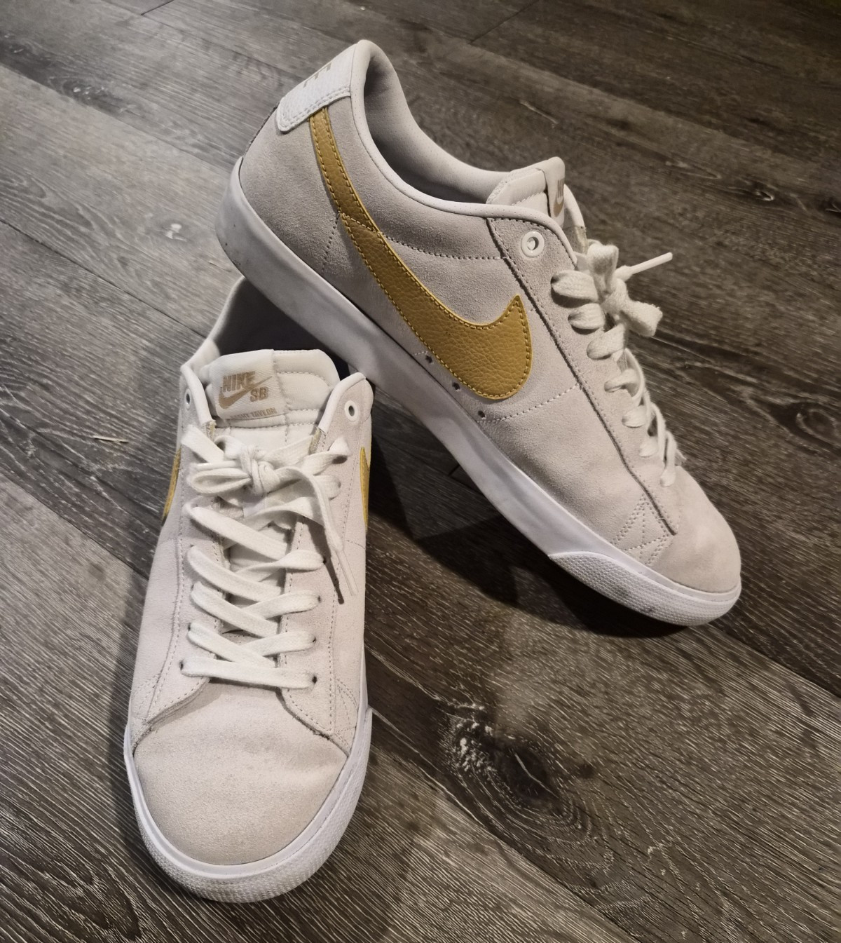 Nike SB Blazer Low GT Grey Yellow 704939-104 Size 12 Great Shape Grant Taylor