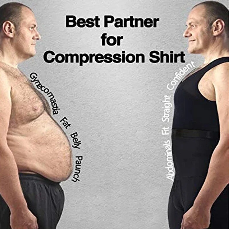 Men Bodysuits Shapewear for Tummy Control Compression Shirts Full Body Shaper US