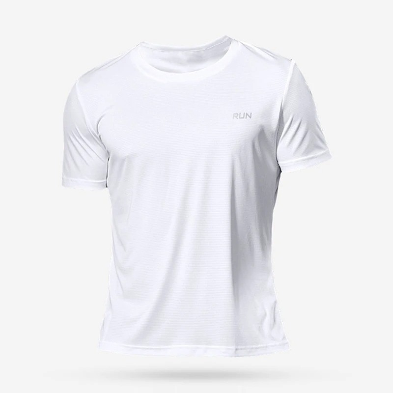 Men’s Quick Dry Short Sleeve Gym Running Moisture Wicking Round Neck T-shirt