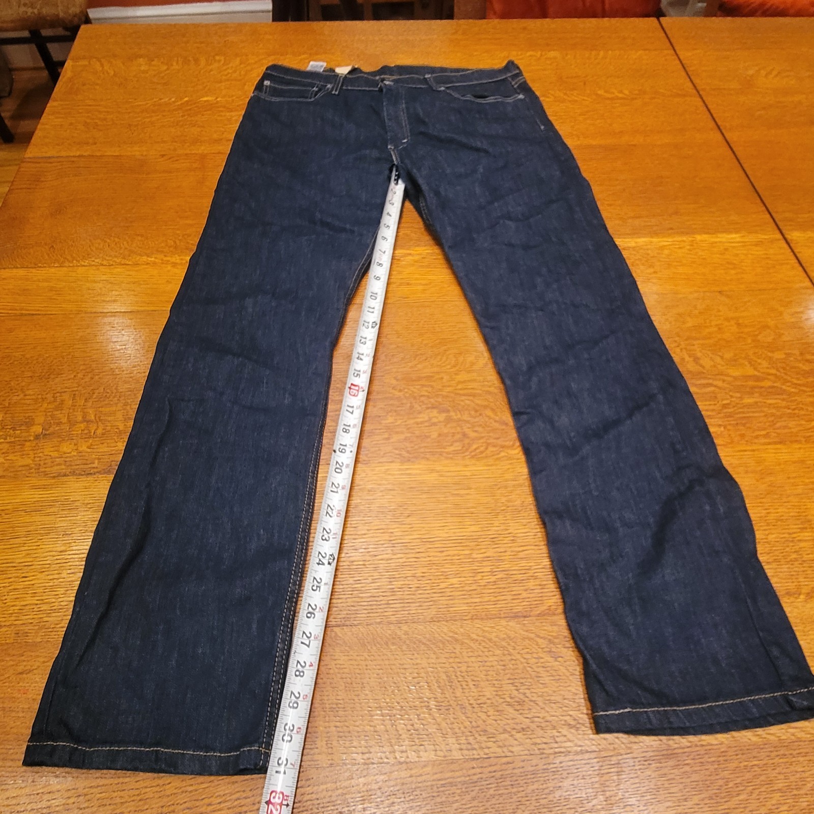 Levi’s 513 Men’s Jeans 36X32 Straight Fit Dark Blue Wash Stretch NWT