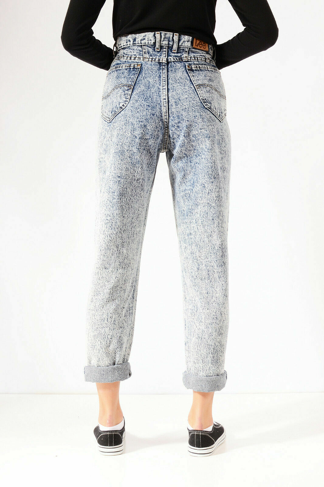 VINTAGE COLOURED LEE HIGH WAISTED WOMENS TAPERED MOM JEANS 26 27 28 29 30 32 34