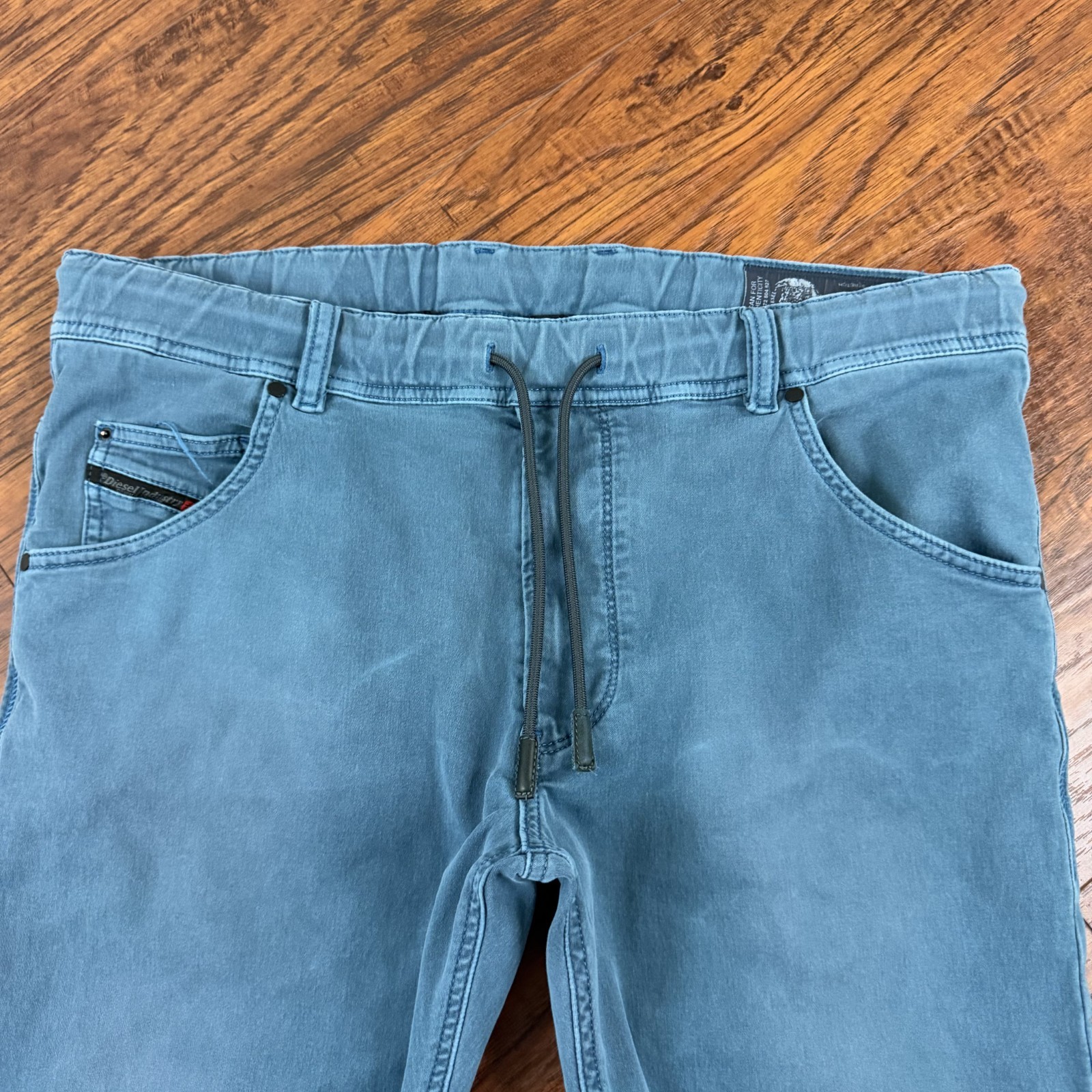 Diesel Jeans Mens 32 Green Krooley NE Jogger Sweats Tapered Stretch Drawstring