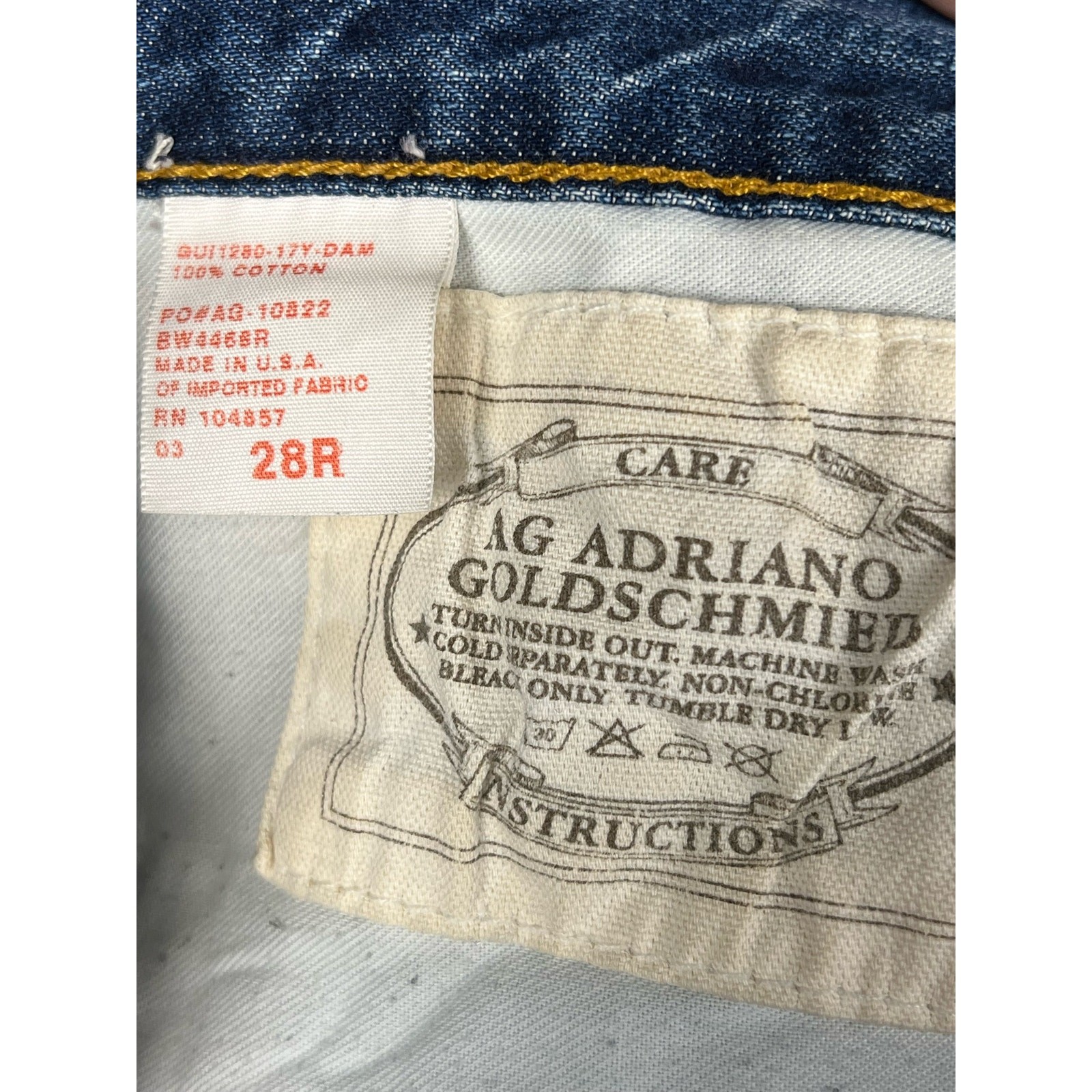 AG Adriano Goldschmied Distressed Straight Leg Jeans, 28
