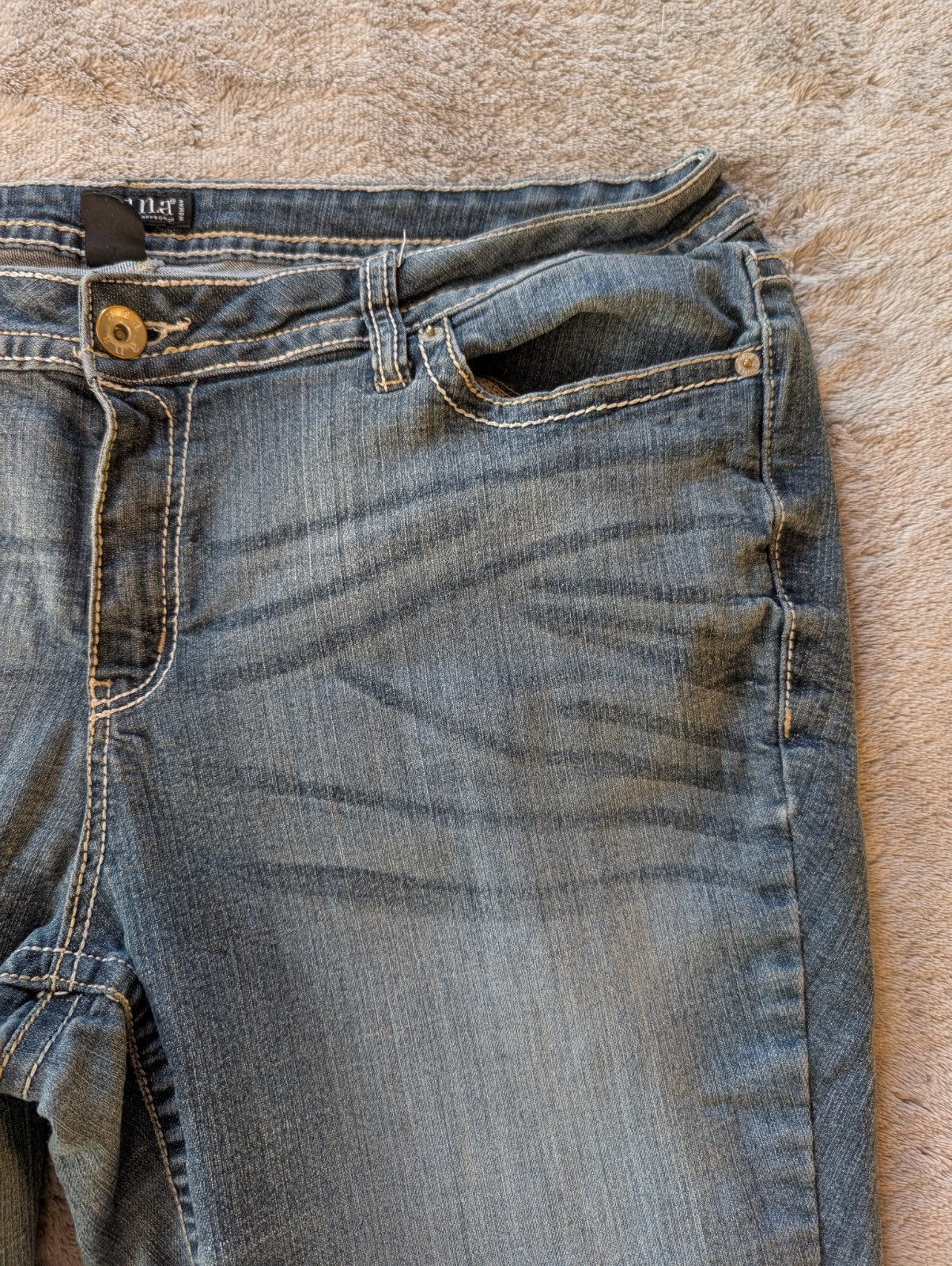 A.N.A a New Approach Jeans Women’s Size 20W Blue Boot Cut Embroidered Pockets