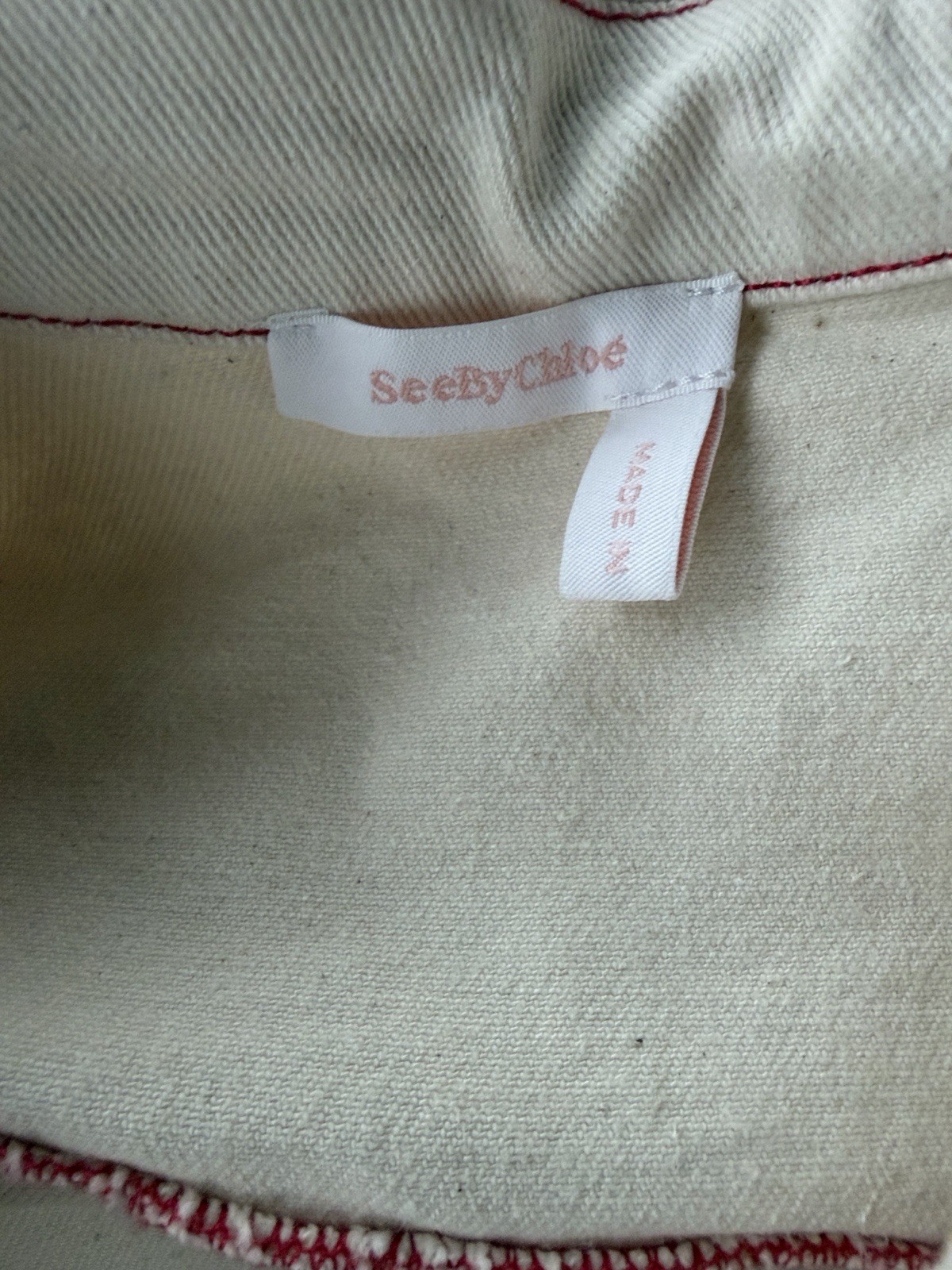See by Chloe Topstitched Denim Dress