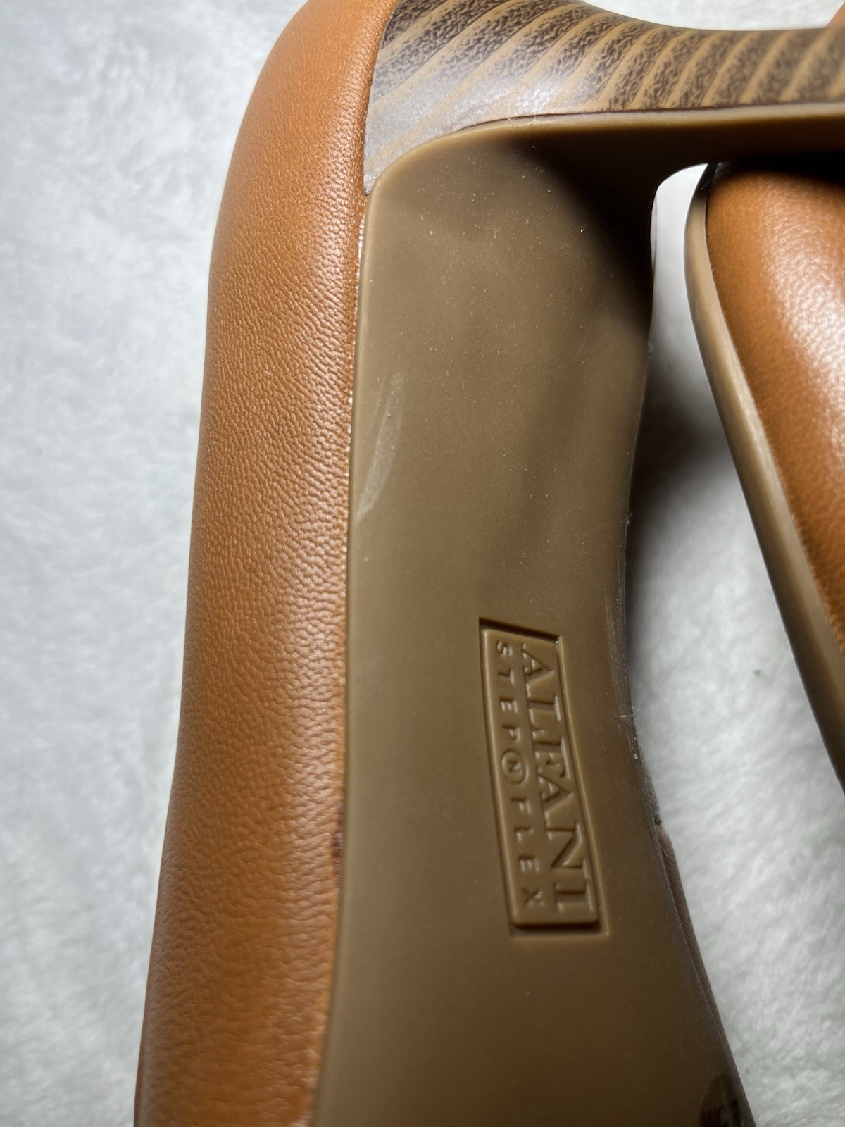 Alfani 3 Inch Caramel Brown Leather High Heels