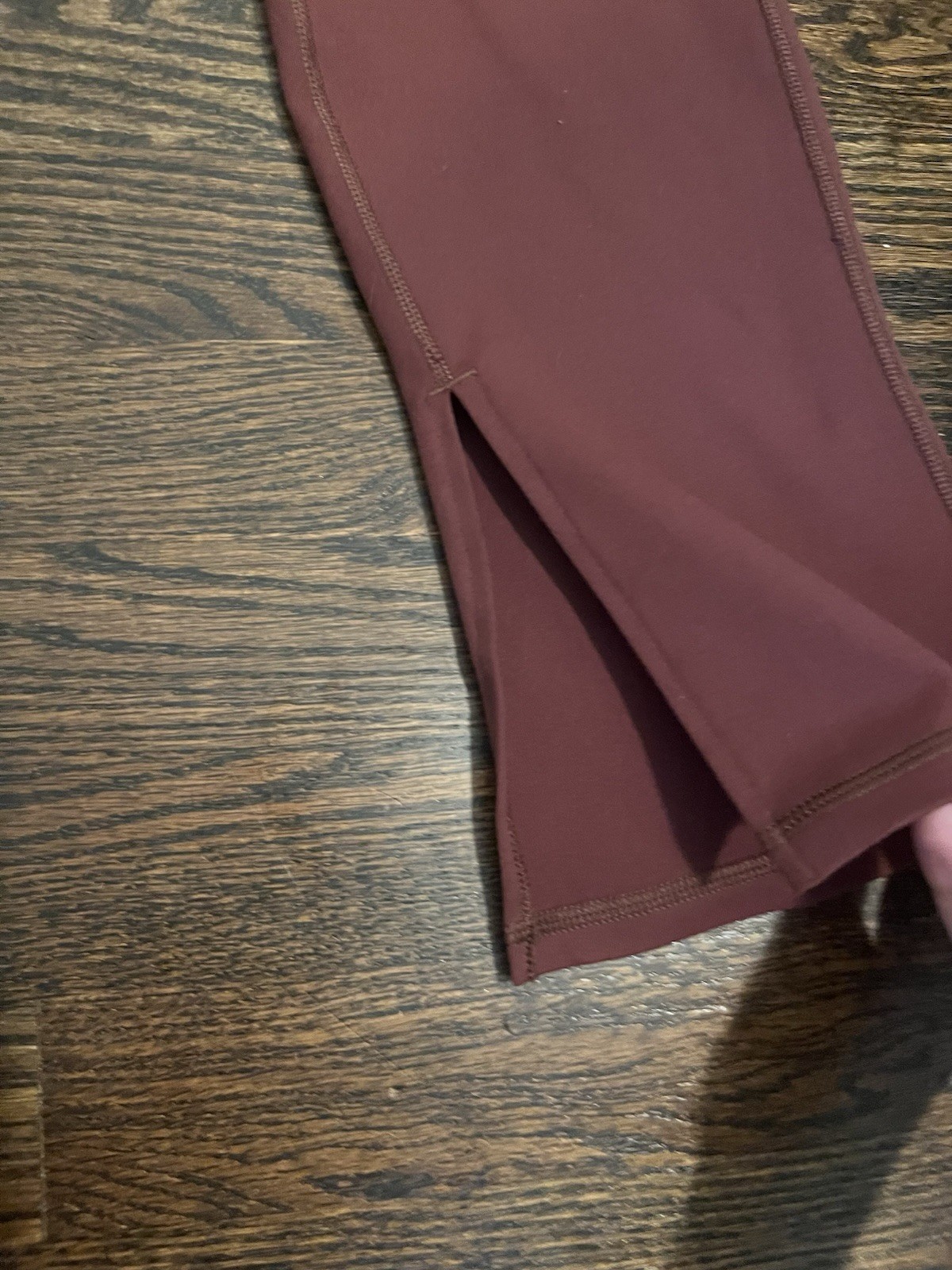 Fabletics Define PowerHold Leggings Women’s Medium Brown Split Hem Flare Bootcut