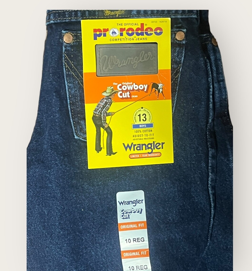 Wrangler® Cowboy Cut® Original Fit Boot Cut Dark Indigo Jean 10 13MWBDI NWT