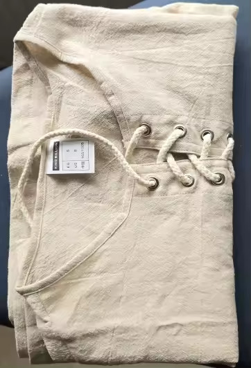 Men’s Cotton Linen Sleeveless Vest, Lace Up V Neck Tank Top, Casual Loose Shirt.