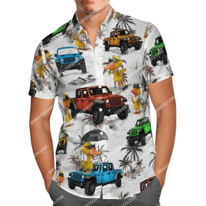 Ocean Gladiator Duck Jeep All Over Printed Hawaiian Shirt
