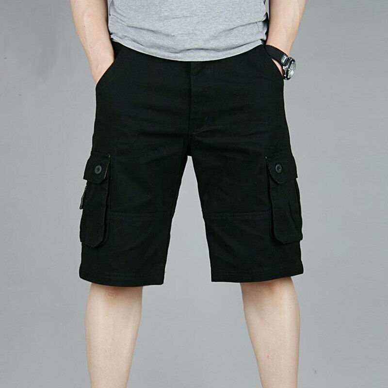 Pantalones Cortos Cargo Para Hombres Moda De Verano Con Bolsillos Transpirables