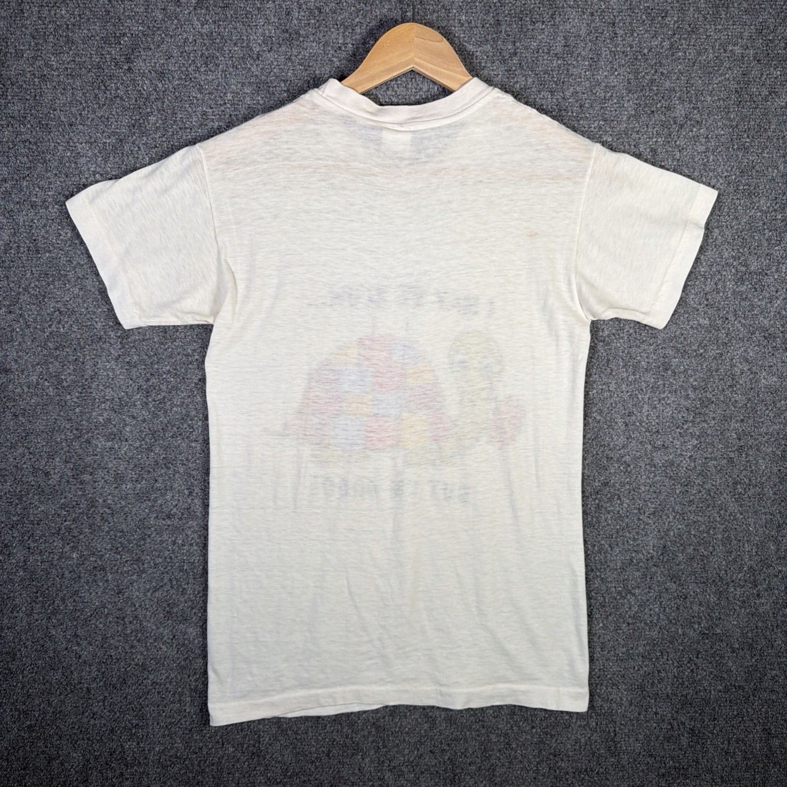 True Vintage Turtle Shirt Mens Medium White 70s Funny Quote Flower Thin Rare USA