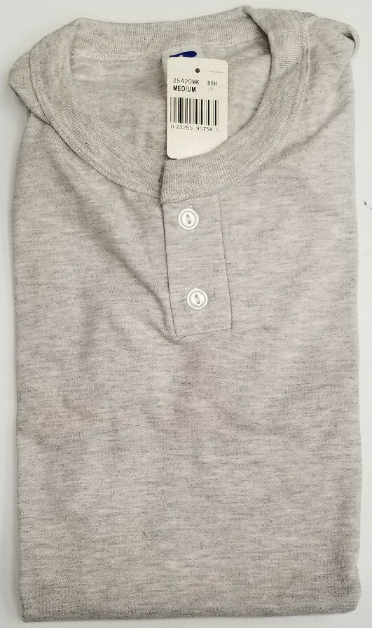 NEW Vintage Russell Athletic Blank 2 Button Henley T-shirt Mens El Salvador