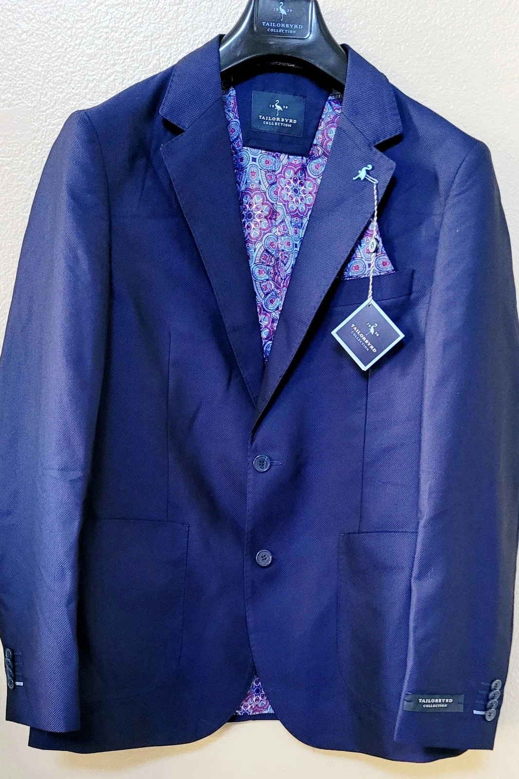 Tailorbyrd Men’s Sport Coat, Tailorbyrd Men’s Jacket, Size: 46R, Navy