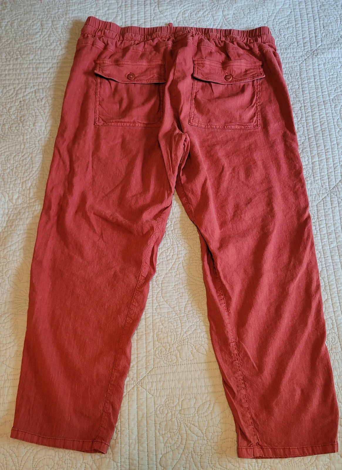 Kut From The Kloth Womans Paper Bag Pants/ Full Length/Size L/Dusty Pearl Pink