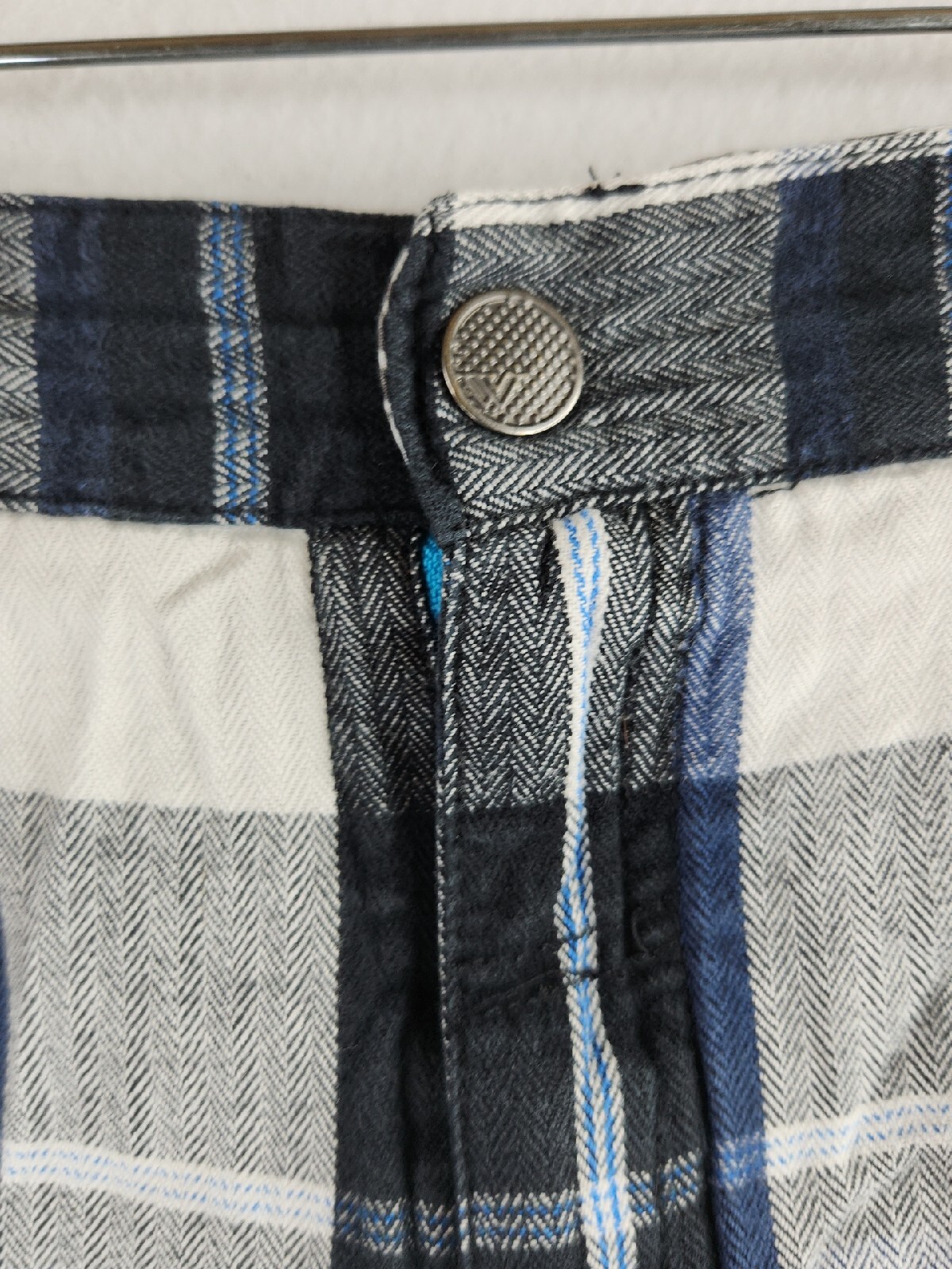 Shaun White Black Gray Plaid Lightweight Shorts Womens 14