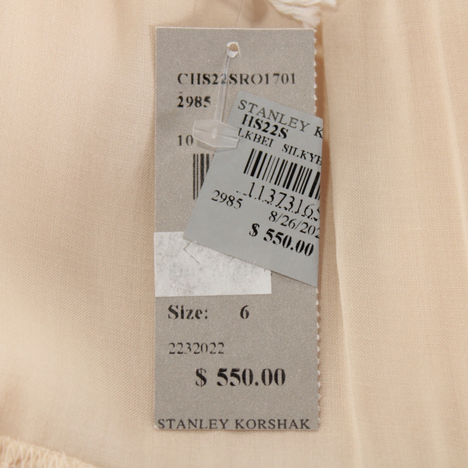 See by Chloe NWT Ruffle Trim Midi Dress Size 40 US 8 in Silky Beige Polyester