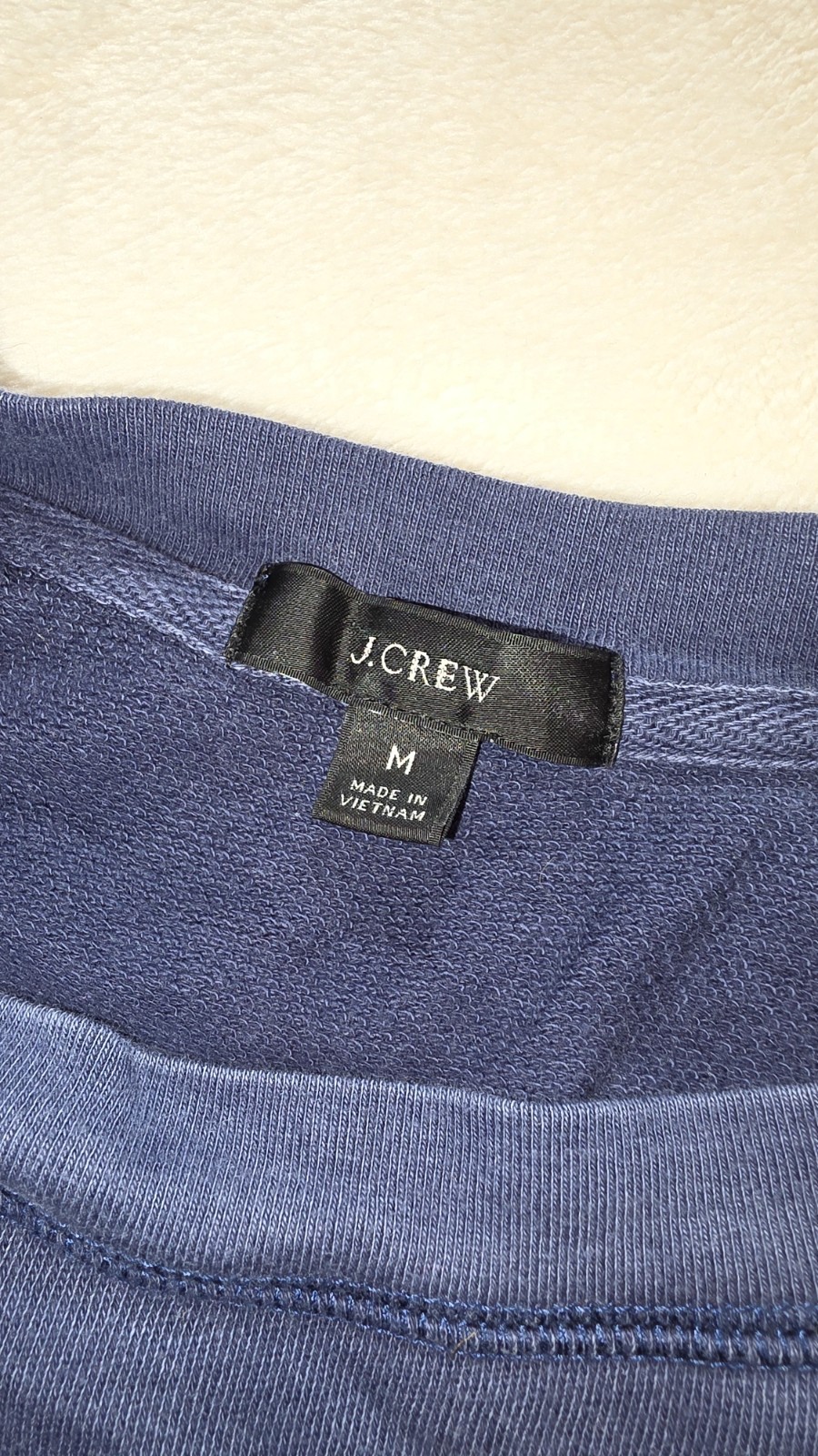 J.Crew “Brooklyn” Crewneck Sweatshirt Cotton Navy Blue Size Medium See Pictures