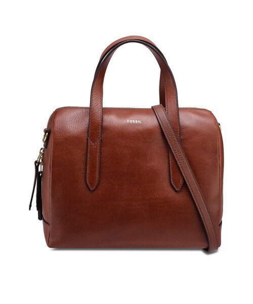 Fossil Sydney Satchel Crossbody Brown Leather Handbag SHB1978210 NWT $180 FS