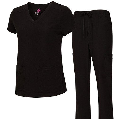 Medical Nursing Natural Uniforms Women’s Cool Stretch V-Neck Top and Cargo Pant