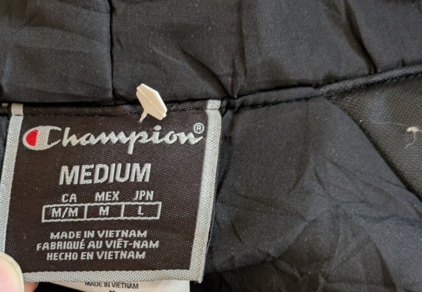 Champion Life Men’s Sideline Jacket Black Stadium Parka Hooded Coat Size Medium