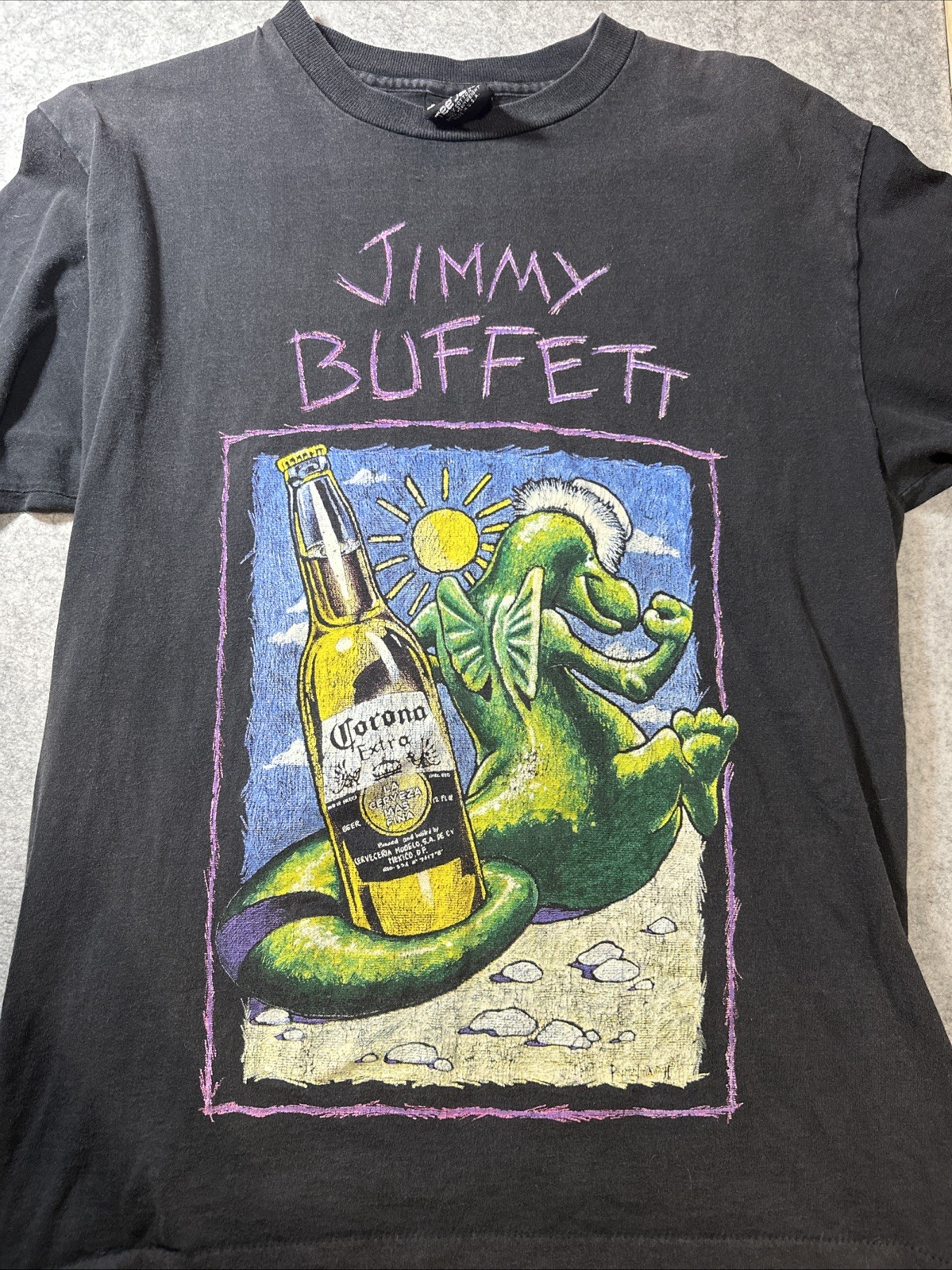 VINTAGE Jimmy Buffett 1994 Fruitcakes On Tour Mens L Black Single Stitch GIANT
