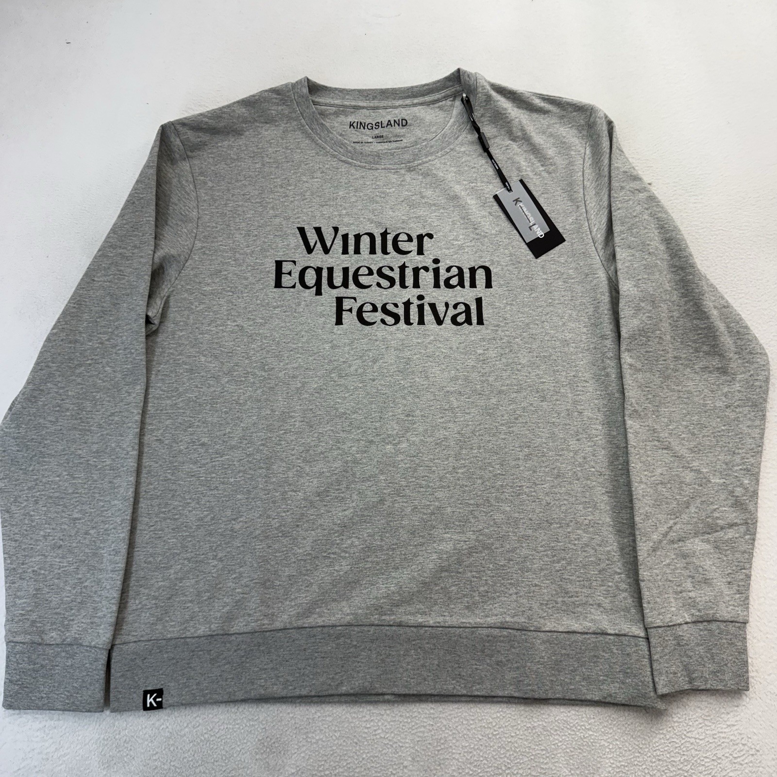 Kingsland WEF Winter equestrian festival sweatshirt Large Wellington FL NWT