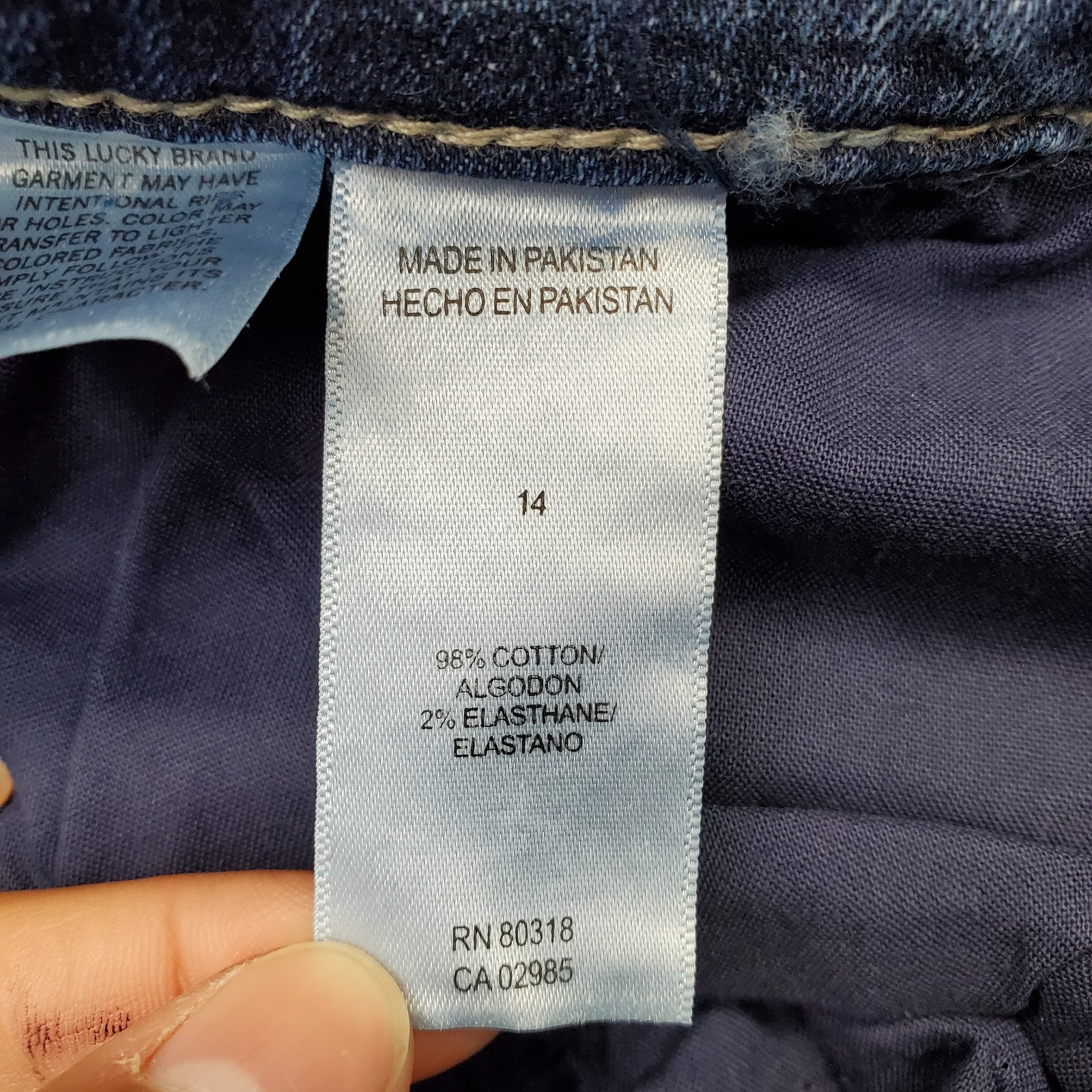 Lucky Brand Flare Stevie Jeans Womens 14/32 Blue Denim 2 Way Stretch High Rise