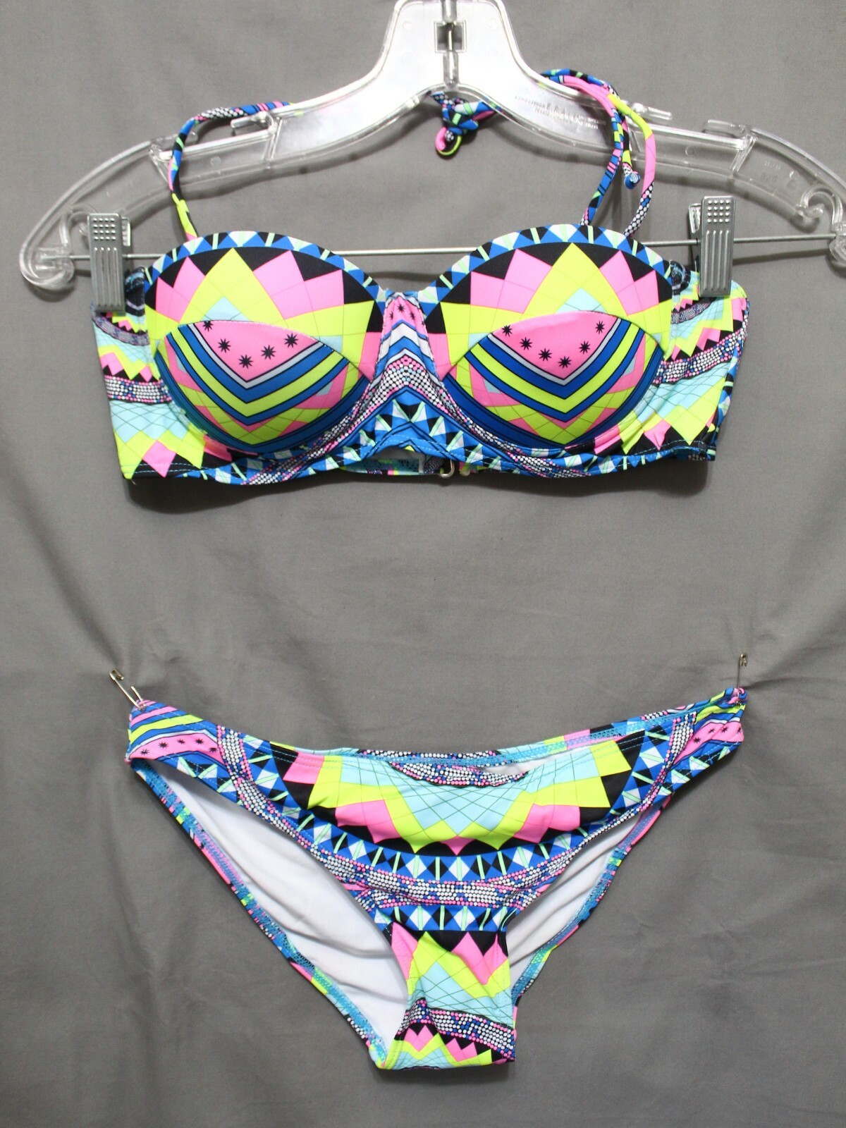 ZAFUL BIKINI women 2 piece 82% Polyamide multicolor 18% Elasthane size Small NEW